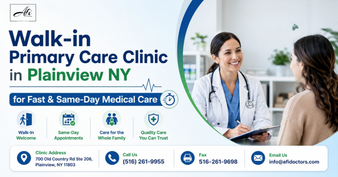 Walk-in Primary Care Clinic in Plainview NY